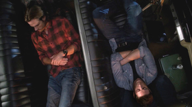 sam and dean sleeping in "Baby"